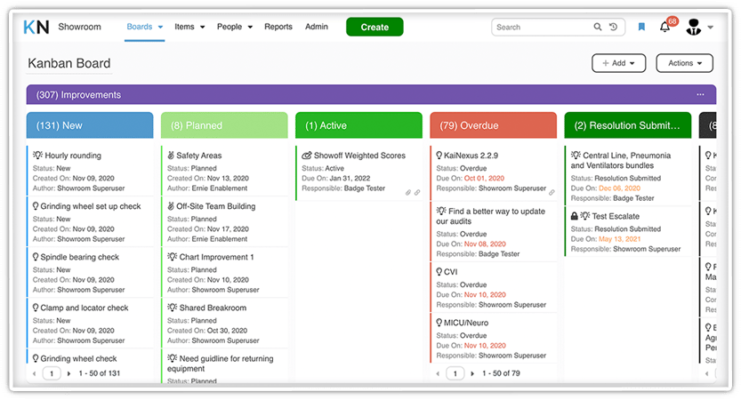 Kanban Board One Card