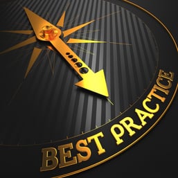 Best Practice - Business Background. Golden Compass Needle on a Black Field Pointing to the Word "Best Practice". 3D Render..jpeg
