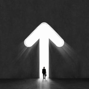 Image of businessman silhouette standing with back-1