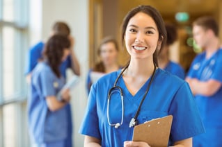 Medical student smiling at the camera at the university-1