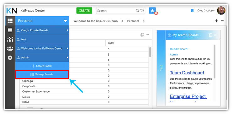 Manage Boards